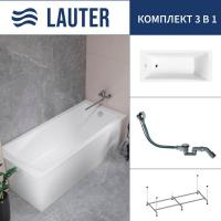 Ванна Lauter Aurora 170x75 21010075 (с каркасом и сифоном 21Y32000 хром)