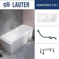 Ванна Lauter Belgravia 180x80 21110180 (с ножками и сифоном 21Y32002 белый)