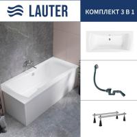 Ванна Lauter Belgravia 190x90 21110190 (с ножками и сифоном 21Y31000 хром)