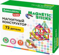 Магнитный конструктор BRAUBERG Kids Magnetic Sticks 665722