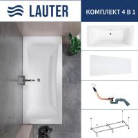 Ванна Lauter Belgravia 170x75 21110170 (с каркасом, лицевым экраном и сифоном 21Y11022 белый)