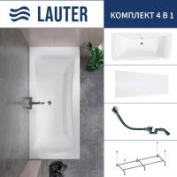 Ванна Lauter Belgravia 170x75 21110170 (с каркасом, лицевым экраном и сифоном 21Y32002 белый)