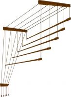 Сушилка для белья Comfort Alumin Потолочная Алюминиевая Bronze Premium 5 прутьев 2.9 м (бронзовый)