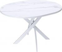 Кухонный стол Kenner R1000 (белый/керамика мрамор белый)