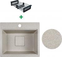 Кухонная мойка Marblan Comfort 48 (гранит, с сифоном и колландером)