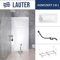 Ванна Lauter Seraphina 170x80 2112170L (с каркасом и сифоном 21Y32002 белый)