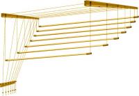 Сушилка для белья Comfort Alumin Потолочная Алюминиевая Gold Premium 7 прутьев 1.3 м (золото)