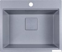 Кухонная мойка Marblan Comfort 60 (серебристый, с сифоном и колландером)