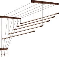 Сушилка для белья Comfort Alumin Потолочная Алюминиевая Chocolate Premium 5 прутьев 1.8 м (шоколадны