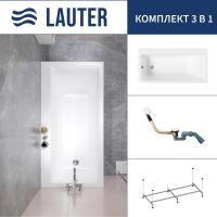 Ванна Lauter Seraphina 170x80 2112170L (с каркасом и сифоном 21Y11022 белый)