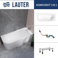 Ванна Lauter Monaco 170x72.5 2113170R (с ножками и сифоном 21Y11022 белый)