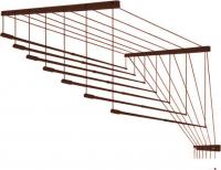 Сушилка для белья Comfort Alumin Потолочная Алюминиевая Chocolate Premium 7 прутьев 1.5 м (шоколадны