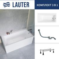 Ванна Lauter Seraphina 170x80 2112170R (с ножками и сифоном 21Y32000 хром)