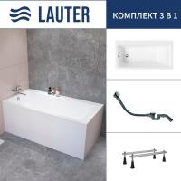 Ванна Lauter Seraphina 160x80 2112160L (с ножками и сифоном 21Y32002 белый)