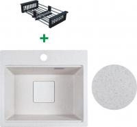 Кухонная мойка Marblan Comfort 48 (бежевый, с сифоном и колландером)