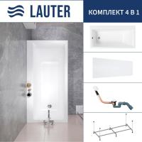 Ванна Lauter Seraphina 170x80 2112170L (с каркасом, лицевым экраном и сифоном 21Y11022 белый)