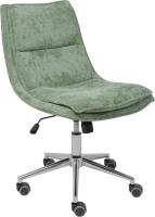 Офисное кресло AksHome Lola (зеленая рогожка GY91-14/хром)