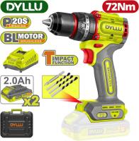 Ударная дрель-шуруповерт Dyllu DTCDP7281 (с 2-мя АКБ, кейс)