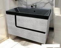 Garda Тумба под умывальник Lazio 80н_700 29.80н.700.PVC (дуб темный/черный)