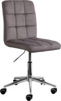 Офисное кресло AksHome Fiji поворотное (светло-серый велюр HCJ-38/хром)