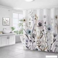 Шторка-занавеска для ванны Illu 180x180 LH2431940 (осенний букет)