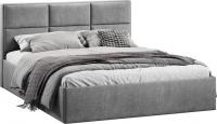 Кровать Трия Стелла Тип 1 160x200 (микровелюр Wellmart Silver)