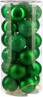 Елочная игрушка Ausini VT25-04021-5 (зеленый, 24 шт)