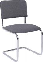 Офисный стул AksHome Славия Leto 68 (темно-серая ткань/хром)