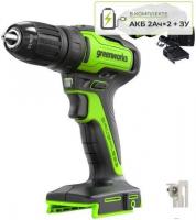 Дрель-шуруповерт Greenworks GD24DD35K2 3704007CUC (с 2-мя АКБ)