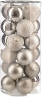Елочная игрушка Ausini VT25-04021-2 (серебристый, 24 шт)