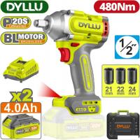 Гайковерт Dyllu DTCD1B483 (с 2-мя АКБ, кейс)