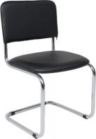 Офисный стул AksHome Славия (черный кожзам/хром)