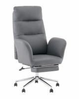 Офисное кресло TopChairs Solid с оттоманкой DD-004-OT серый