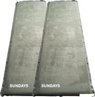 Самонадувающийся коврик Sundays ZC-SIM006 (5см, 2шт, серый)