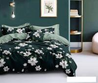 Постельное белье Реноме Евро Оливковая коллекция. Простыня на резинке УУ 2443 (поплин)