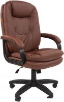 Офисное кресло CHAIRMAN 668LT N (черный пластик/экопремиум коричневый)