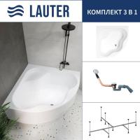 Ванна Lauter Majestica 150x150 21040150 (с каркасом и сифоном 21Y11030 хром)
