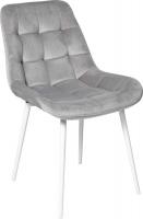 Стул Алвест AV 405 (светло-серый бархат Н-09/белый)