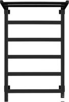 Полотенцесушитель Granula Квадро 50x80 с полкой (терморегулятор, черный матовый)