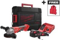 Угловая шлифмашина Milwaukee BLSAG125XPDMC-402X 4933499460 (с 2-мя АКБ, кейс)