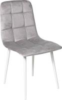 Стул Алвест AV 406-N (светло-серый бархат H-09/белый)