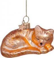 Елочная игрушка Vondels Котик спящий 3237000035016