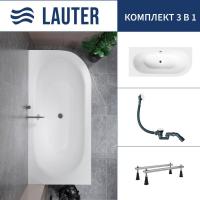 Ванна Lauter Bliss 150 L 21201051L (с ножками и сифоном 21Y31002 белый)