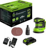 Эксцентриковая шлифмашина Greenworks OS325 3100907CUA (с 1-им АКБ)