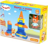 Конструктор Полесье Макси Три кота. Коржик и ракета 77223 (25эл)