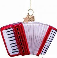 Елочная игрушка Vondels Аккордеон красный 1240705070017 (красный)