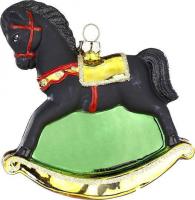 Елочная игрушка Inge's Christmas Figural Glass Ornaments Лошадка-качалка 64761H600