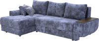 Угловой диван Sundays Home Нью-Йорк (велюр плюш серый)