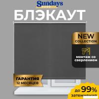 Рулонные шторы Sundays Home LM 167-07 220х185 (темно-серый)