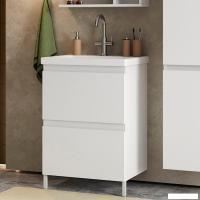 Belux Тумба под умывальник Эридан Н 60-02 (1, белый глянцевый)